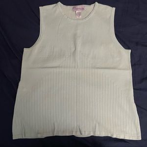 baby blue knit tank top